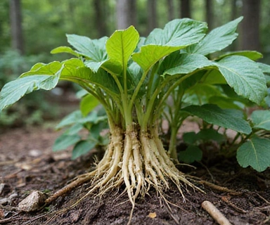 Immagine di Ginseng Siberiano, radici e foglie