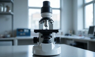 Microscopio in un laboratorio che simboleggia la ricerca